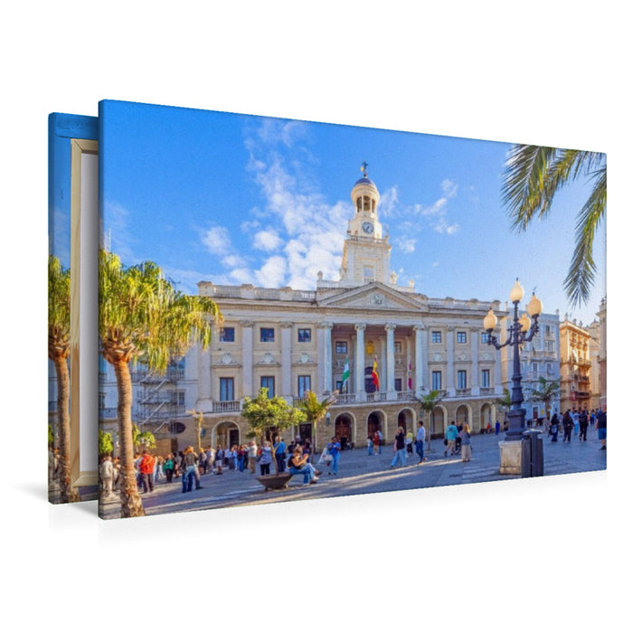 Premium Textil-Leinwand Das Rathaus San Juan