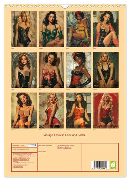 Vintage eroticism in patent leather and leather (CALVENDO Monthly Calendar 2026)