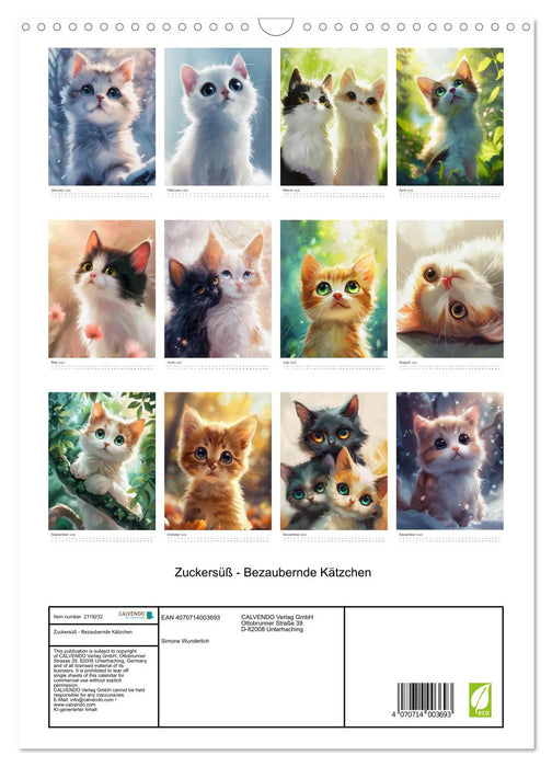 Sweet as sugar - Adorable kittens (CALVENDO Monthly Calendar 2026)