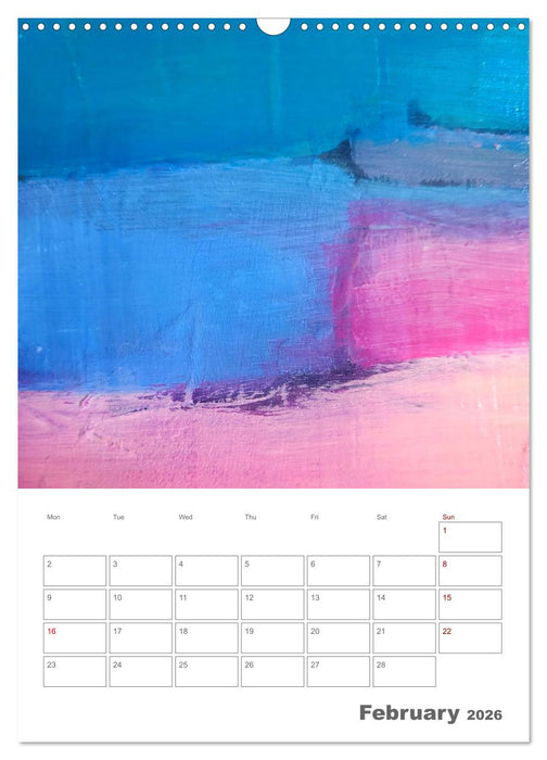 Colorful silence - A year of inner peace with abstract color games (CALVENDO Monthly Calendar 2026)