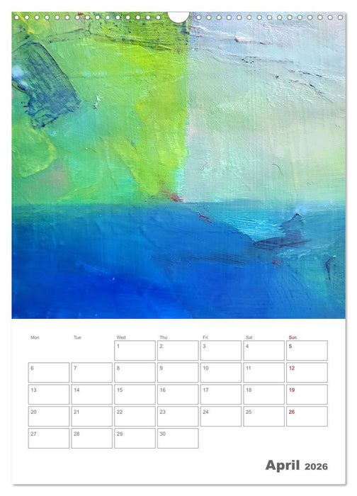 Colorful silence - A year of inner peace with abstract color games (CALVENDO Monthly Calendar 2026)