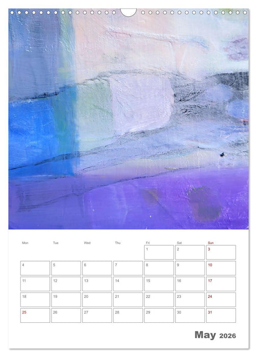 Colorful silence - A year of inner peace with abstract color games (CALVENDO Monthly Calendar 2026)