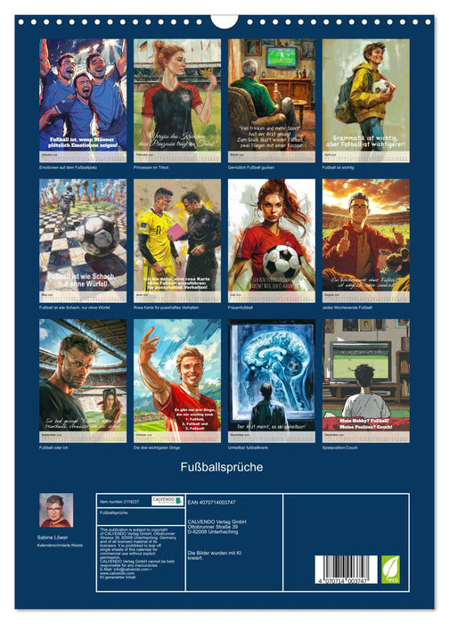 Soccer slogans (CALVENDO Monthly Calendar 2026)