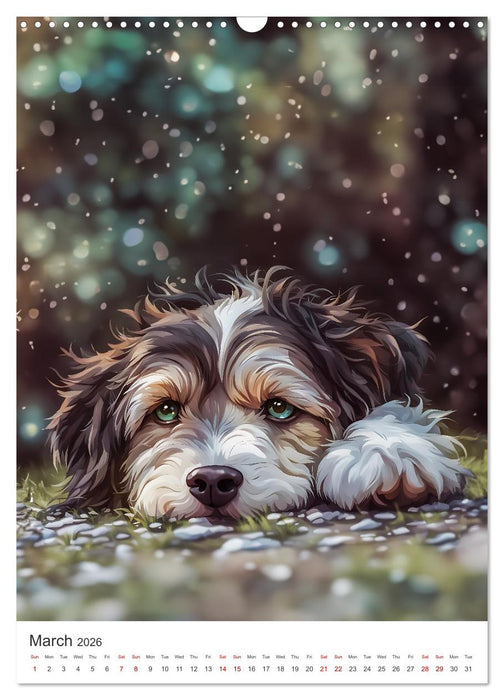 The Aussiedoodle - pure joie de vivre (CALVENDO Monthly Calendar 2026)