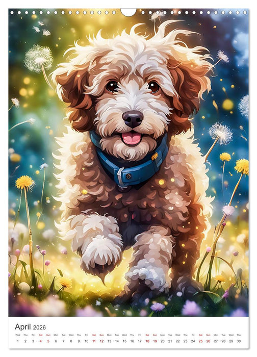The Aussiedoodle - pure joie de vivre (CALVENDO Monthly Calendar 2026)