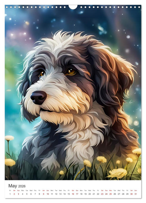 The Aussiedoodle - pure joie de vivre (CALVENDO Monthly Calendar 2026)