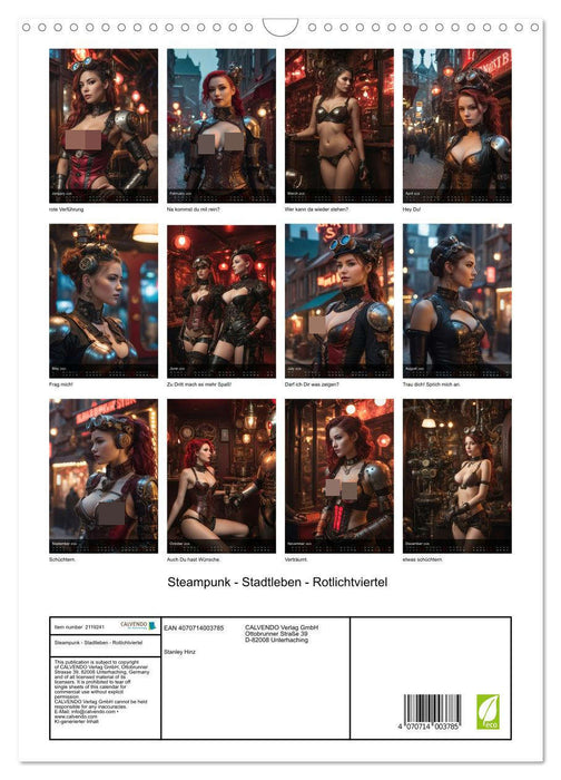 Steampunk - City life - Red light district (CALVENDO Monthly Calendar 2026)