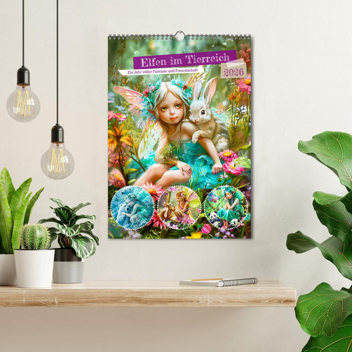 Elves in the animal kingdom - A year full of fantasy and friendship (CALVENDO Monthly Calendar 2026)
