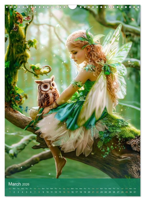 Elves in the animal kingdom - A year full of fantasy and friendship (CALVENDO Monthly Calendar 2026)