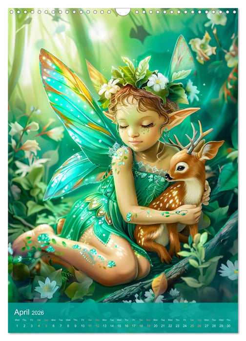 Elves in the animal kingdom - A year full of fantasy and friendship (CALVENDO Monthly Calendar 2026)