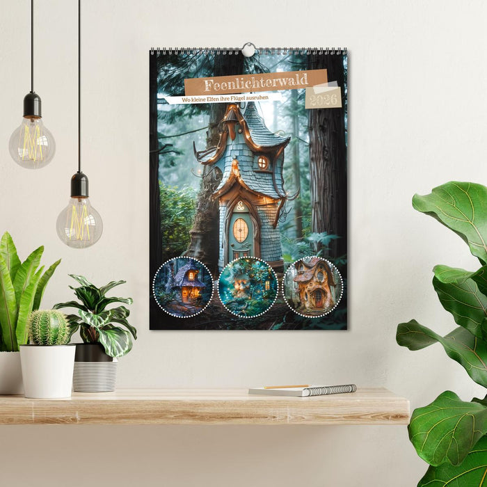 Fairy Light Forest - Where little elves rest their wings (CALVENDO Monthly Calendar 2026)