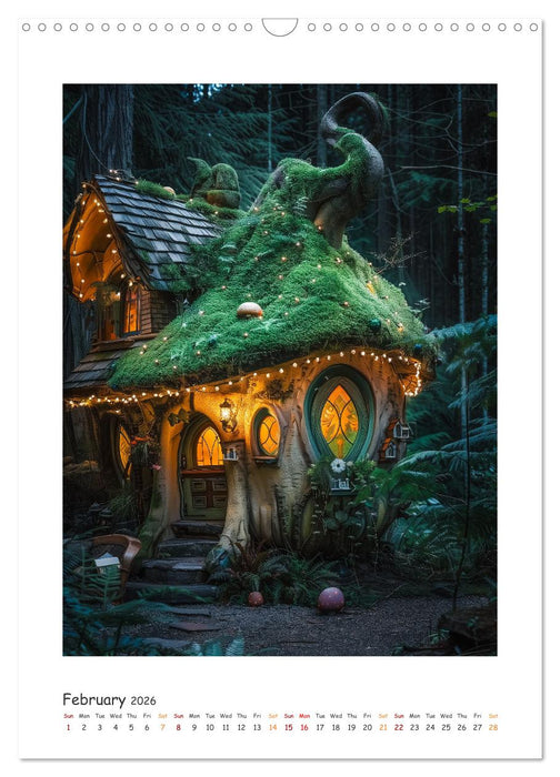Fairy Light Forest - Where little elves rest their wings (CALVENDO Monthly Calendar 2026)