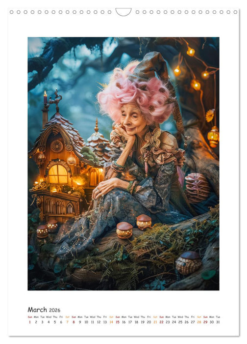 Fairy Light Forest - Where little elves rest their wings (CALVENDO Monthly Calendar 2026)