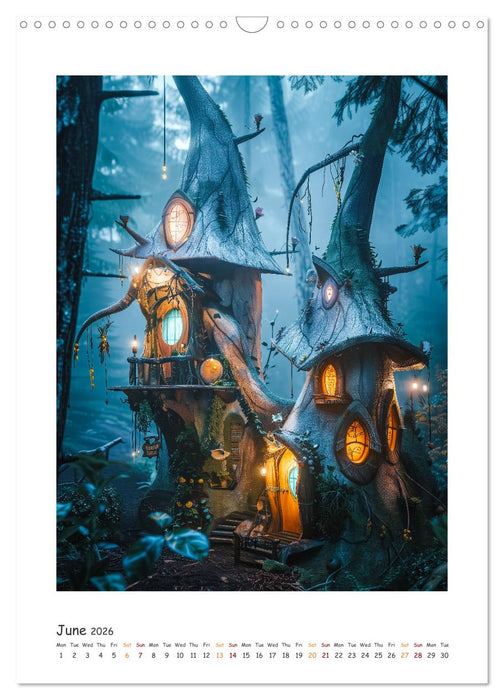 Fairy Light Forest - Where little elves rest their wings (CALVENDO Monthly Calendar 2026)