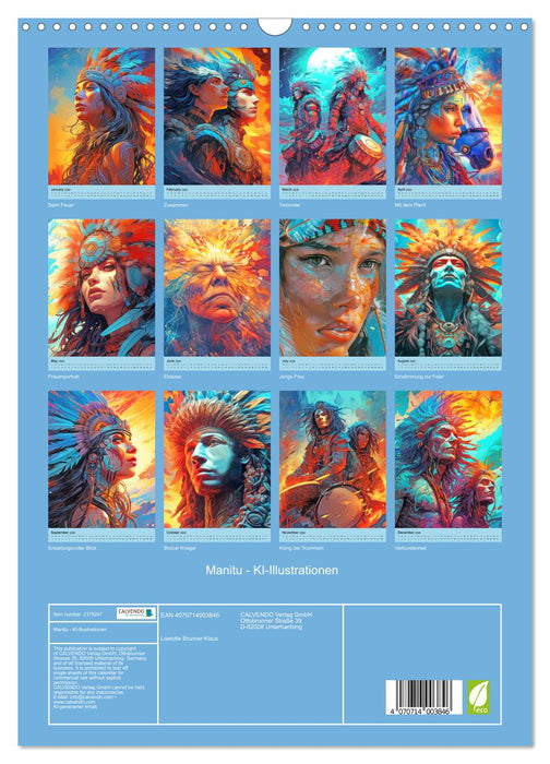 Manitu - AI illustrations (CALVENDO Monthly Calendar 2026)