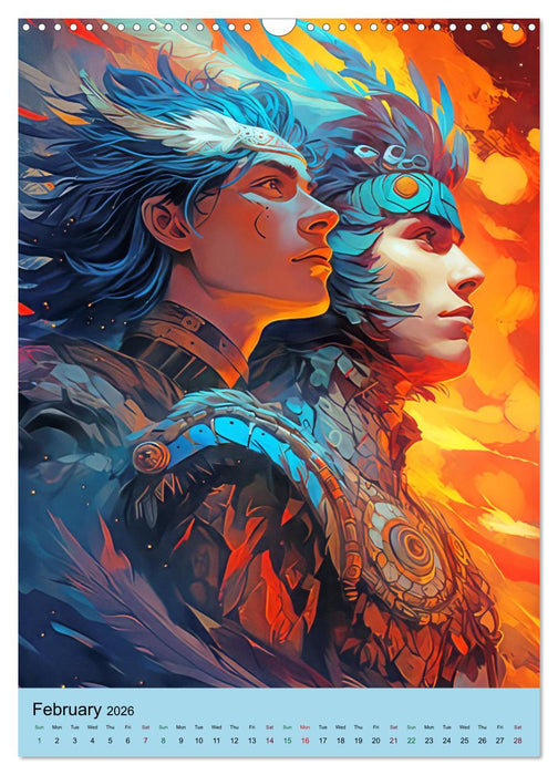 Manitu - AI illustrations (CALVENDO Monthly Calendar 2026)