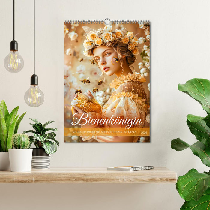 Queen Bee - Golden harmony of beauty, honey and bees (CALVENDO Monthly Calendar 2026)