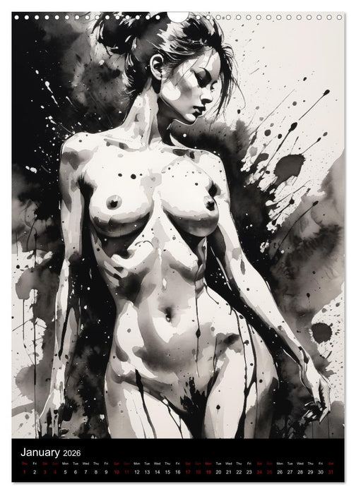 AbstrAKT - Courageous ink (CALVENDO Monthly Calendar 2026)