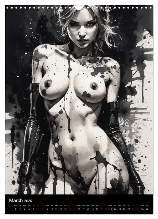 AbstrAKT - Courageous ink (CALVENDO Monthly Calendar 2026)