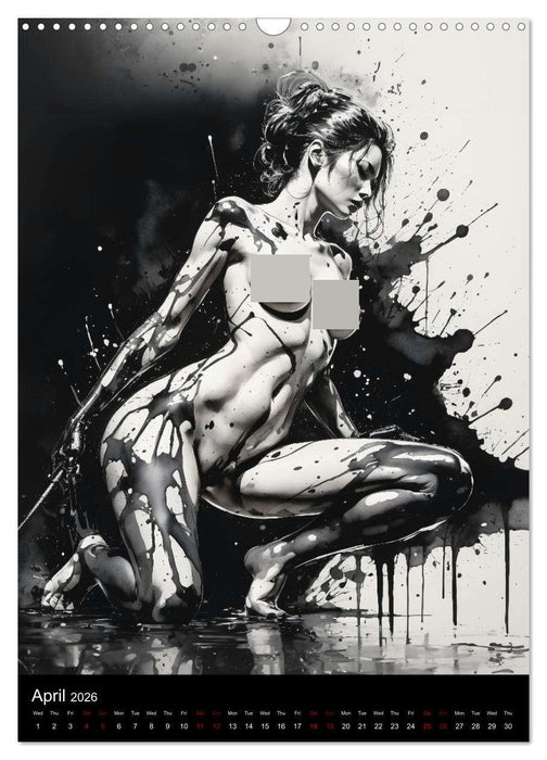 AbstrAKT - Courageous ink (CALVENDO Monthly Calendar 2026)