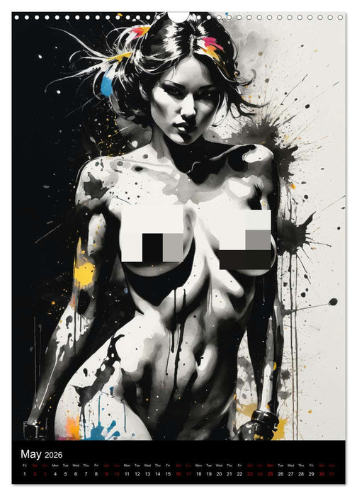 AbstrAKT - Courageous ink (CALVENDO Monthly Calendar 2026)