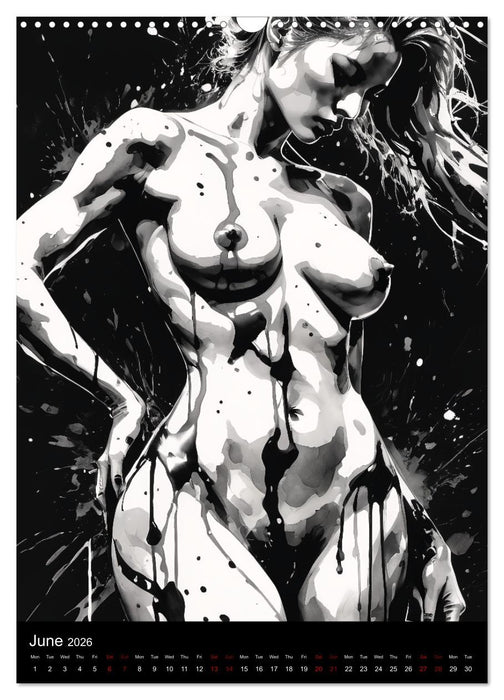 AbstrAKT - Courageous ink (CALVENDO Monthly Calendar 2026)