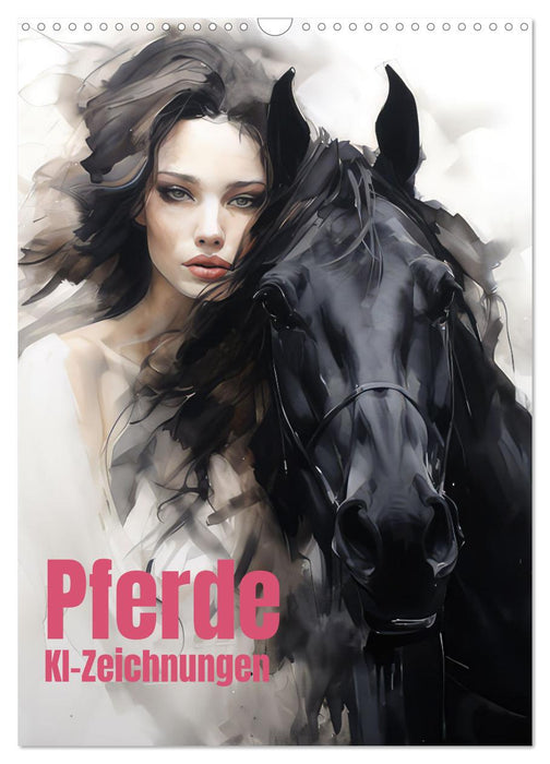 Horses - AI drawings (CALVENDO Monthly Calendar 2026)