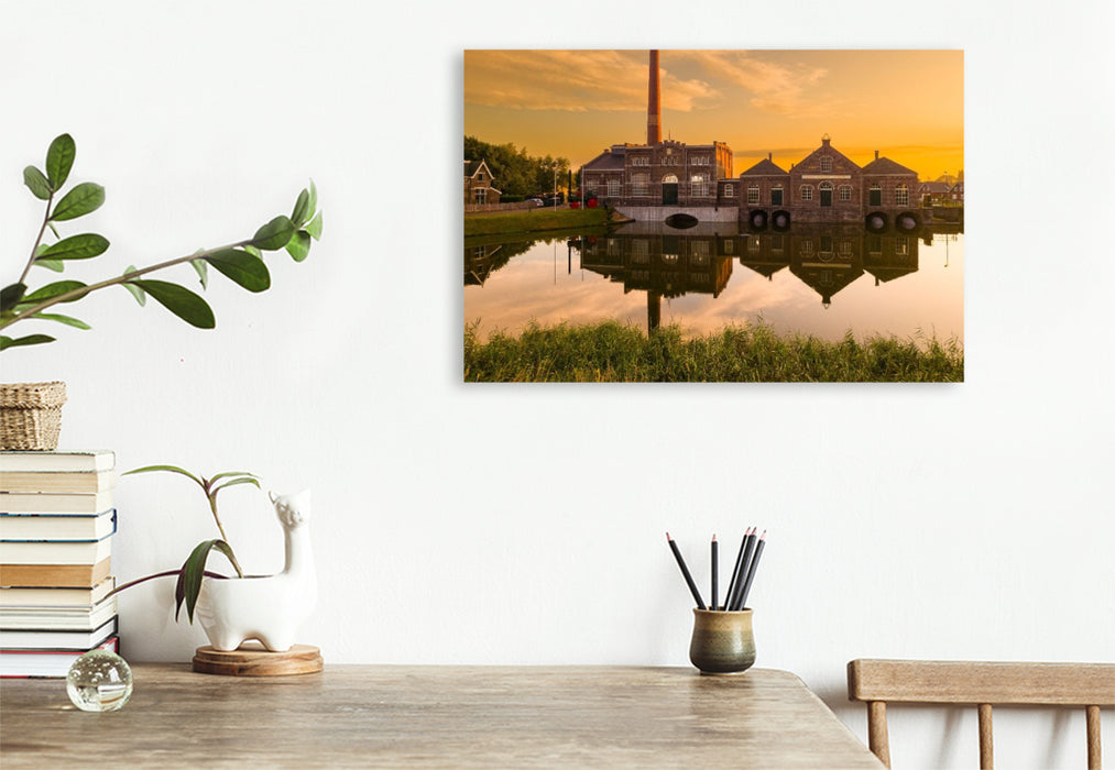 Premium Textil-Leinwand Dampfmaschinen-Museum