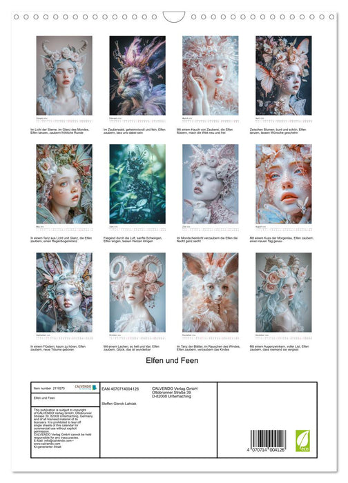 Elves and fairies (CALVENDO Monthly Calendar 2026)