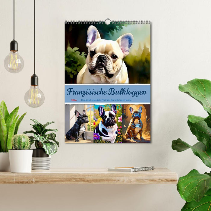 French Bulldogs. Artfully designed portraits (CALVENDO Monthly Calendar 2026)