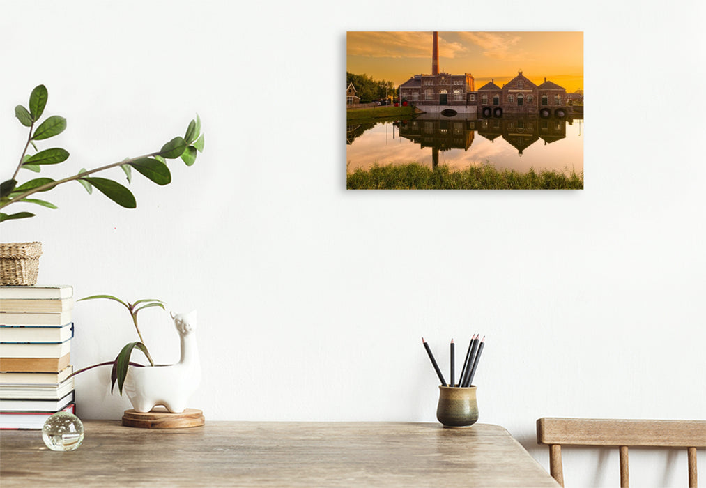 Premium Textil-Leinwand Dampfmaschinen-Museum