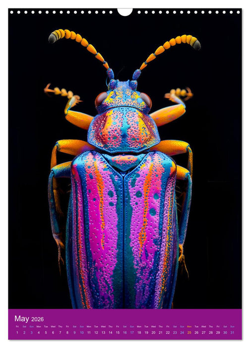 Neon evolution - Fluorescent fantasy animals of the AI world (CALVENDO Monthly Calendar 2026)