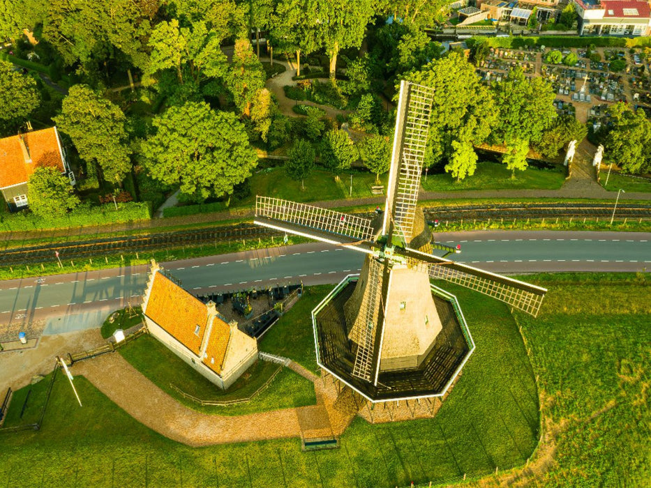 Medemblik, Luftbild Mühle De Herder - CALVENDO Foto-Puzzle'