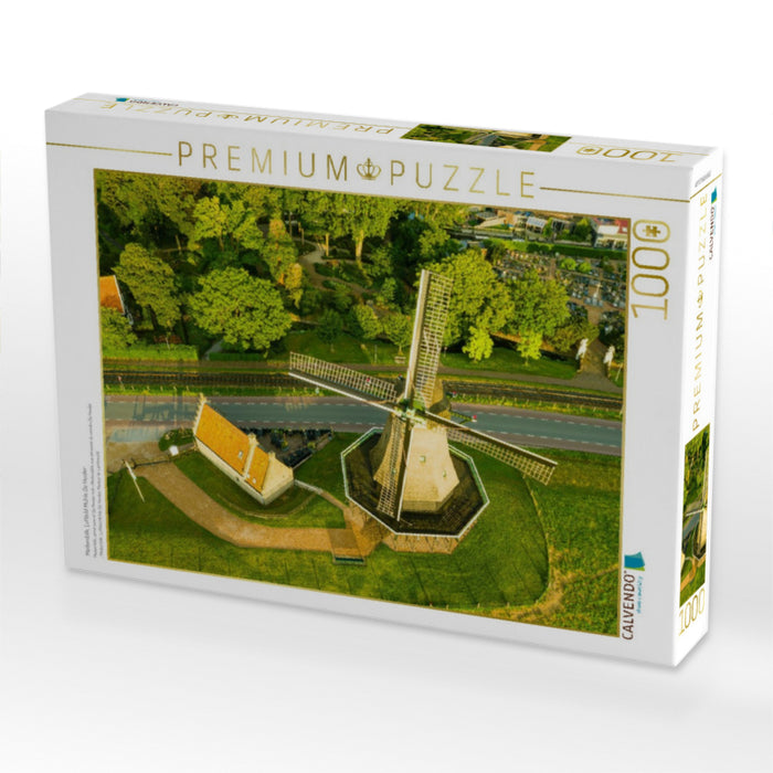 Medemblik, Luftbild Mühle De Herder - CALVENDO Foto-Puzzle'