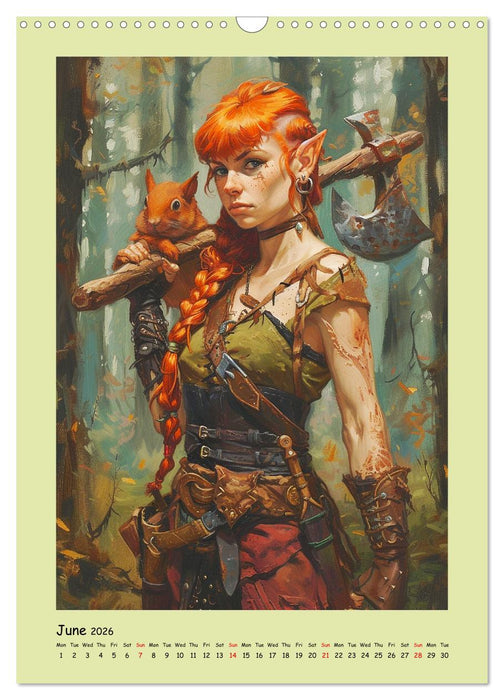 Druidland. Celtic fantasy figures from the Otherworld (CALVENDO Monthly Calendar 2026)