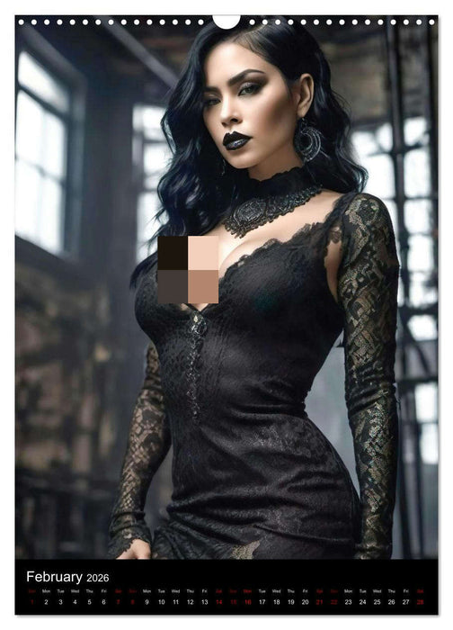 Beautiful Gothic Divas (CALVENDO Monthly Calendar 2026)