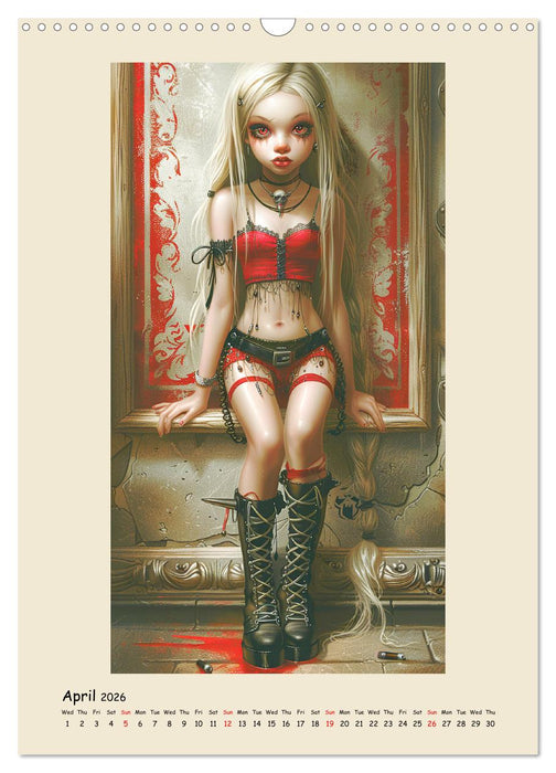 Gothic-Girls. Bizzare Comic-Art (CALVENDO Monthly Calendar 2026)