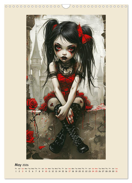 Gothic-Girls. Bizzare Comic-Art (CALVENDO Monthly Calendar 2026)