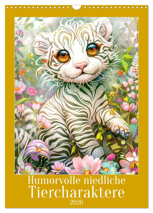 Humorous cute animal characters (CALVENDO Monthly Calendar 2026)