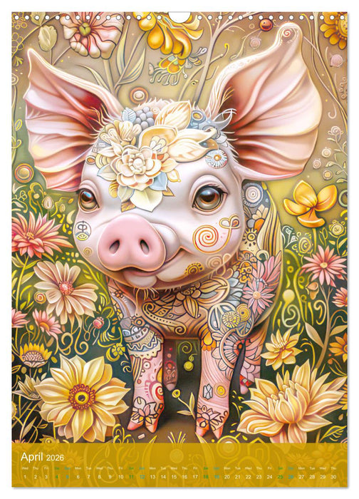 Humorous cute animal characters (CALVENDO Monthly Calendar 2026)