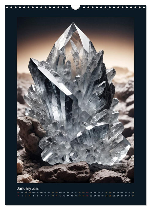Fantastic minerals - Mysterious treasures (CALVENDO Monthly Calendar 2026)