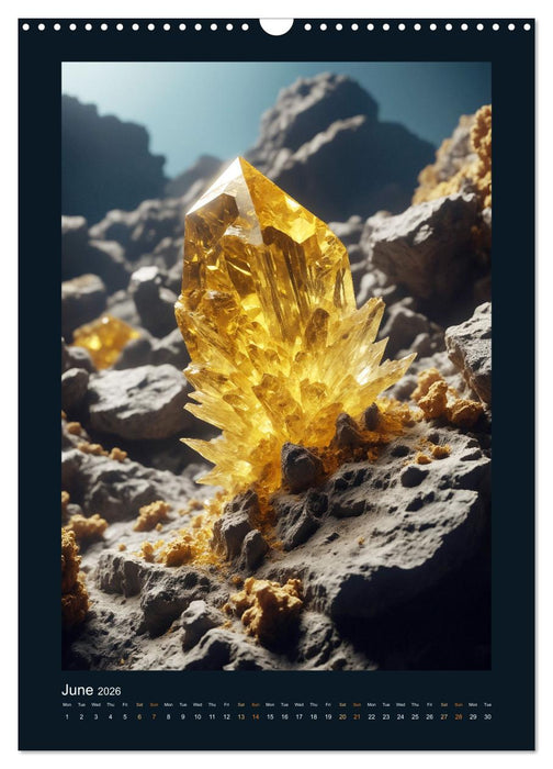 Fantastic minerals - Mysterious treasures (CALVENDO Monthly Calendar 2026)