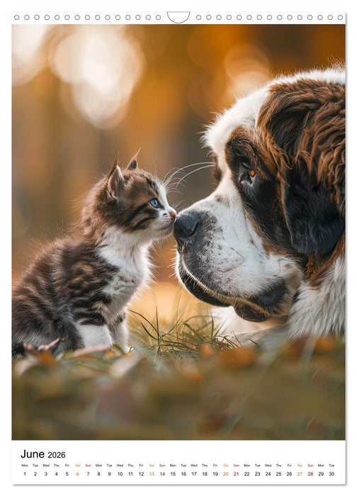 Saint Bernards - good-natured and brave (CALVENDO Monthly Calendar 2026)