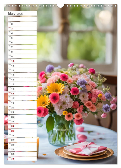 Festive moments - A year of AI birthdays (CALVENDO Monthly Calendar 2026)