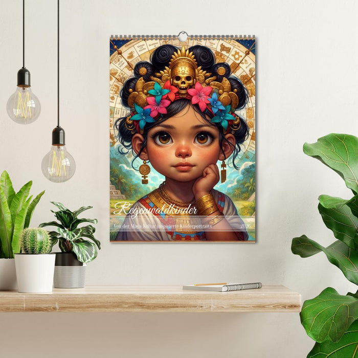Rainforest children - A children's calendar inspired by the life of the Mayas (CALVENDO Monthly Calendar 2026)