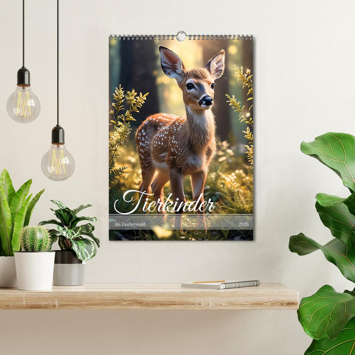 Animal children in the enchanted forest (CALVENDO Monthly Calendar 2026)