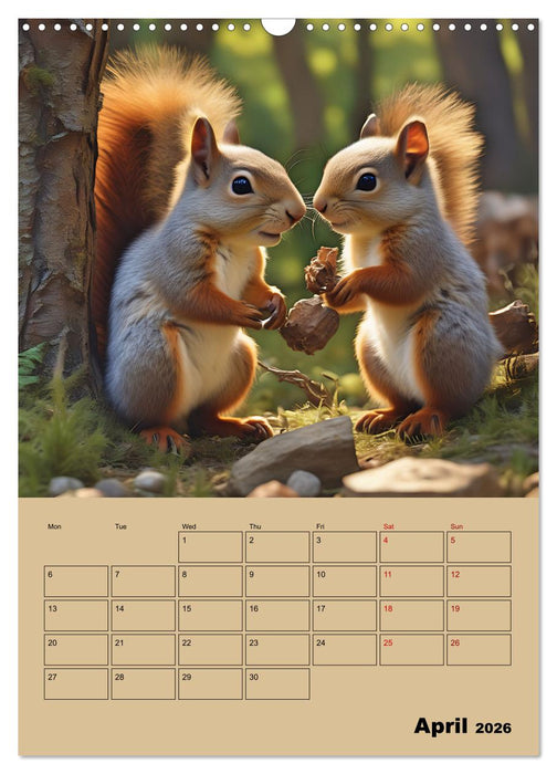 Animal children in the enchanted forest (CALVENDO Monthly Calendar 2026)