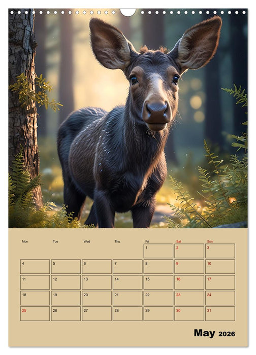 Animal children in the enchanted forest (CALVENDO Monthly Calendar 2026)