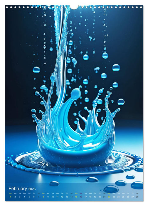 Splish! Splash! DROP ART (CALVENDO Monthly Calendar 2026)