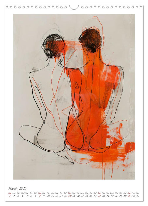 Contour PUR - Feminine shapes (CALVENDO Monthly Calendar 2026)